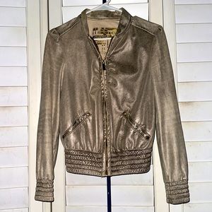 Miss Sixty buttery leather jacket with luxurious tailoring, unique size small